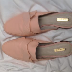 Louise et Cie Genuine Leather Pale Pink Mules Size 12M